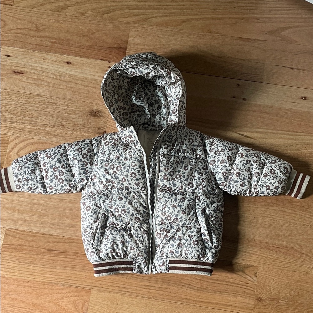 Rylee + Cru Cream Floral Baby Jacket